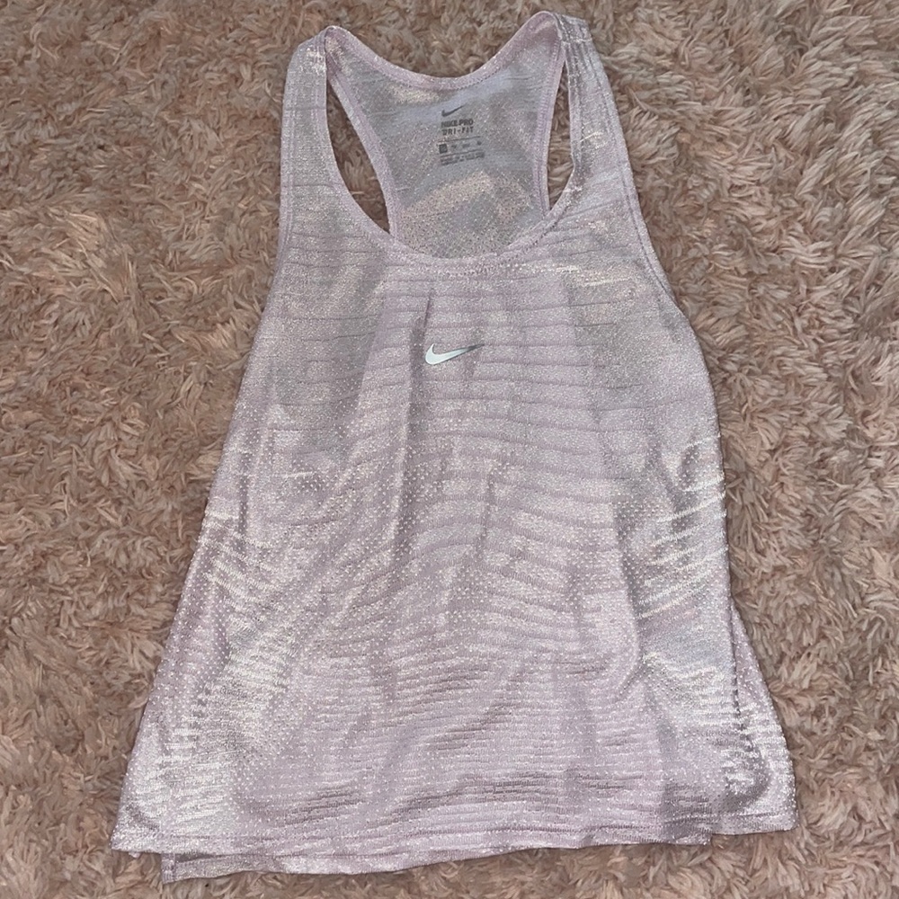 Light Purple Sheer Cropped Nike Tank Top
